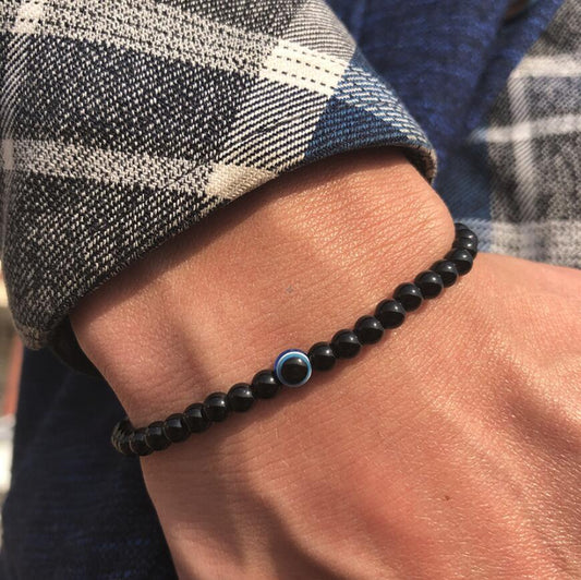 Men's Beads Eye Obsidian Hematite Tigereye White-barked Bracelets