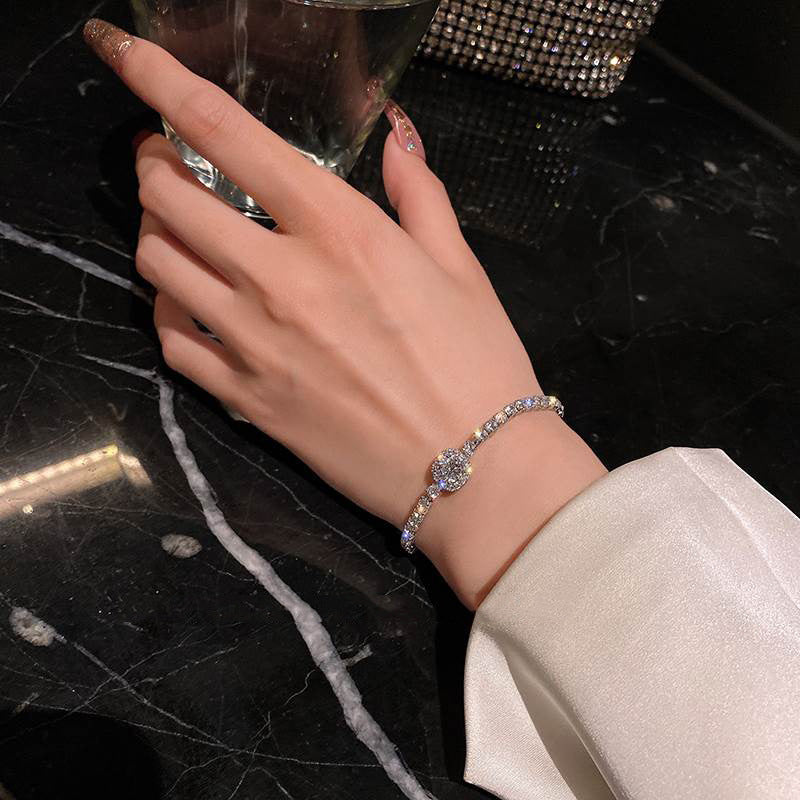Korean Style Elegant Micro Inlaid Zircon Niche Pull Adjustable Bracelets