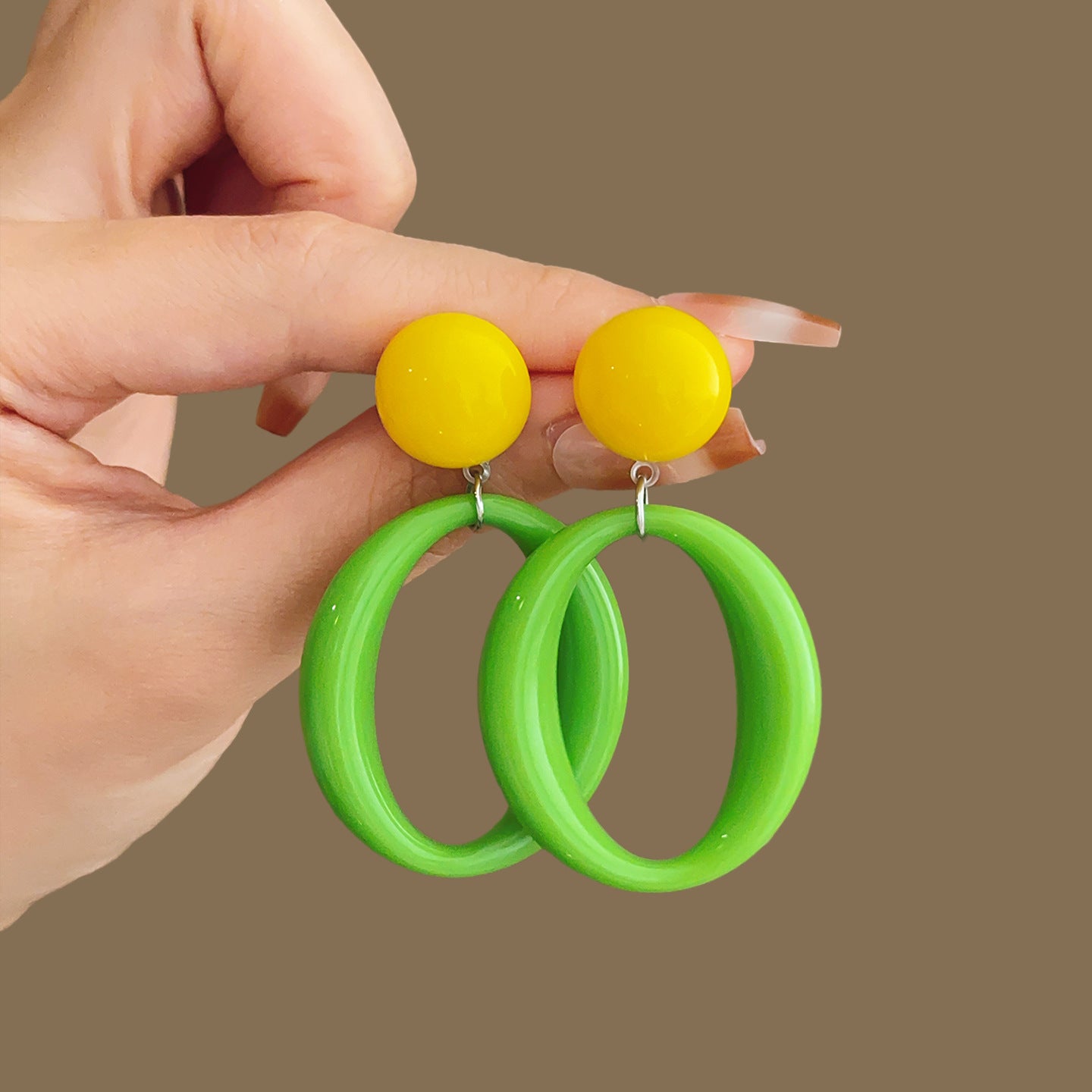 Charming Colored Series Sports Style Female Earrings