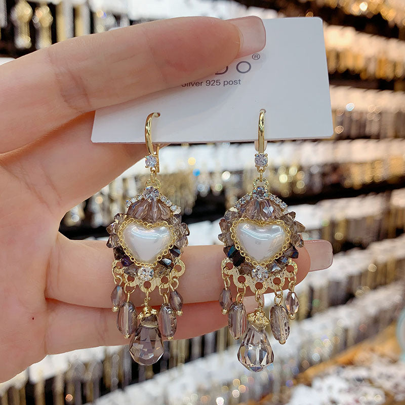 Handmade Light Extravagant Love Heart Pearl Rings