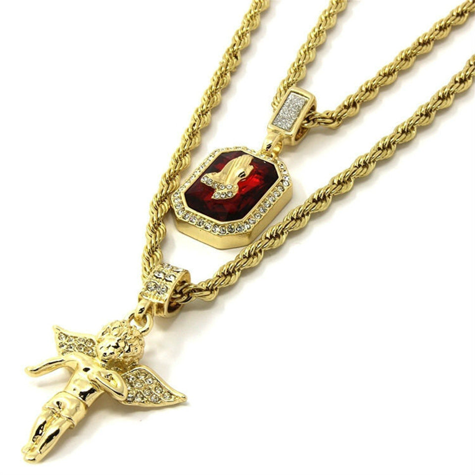 Angel Fashion Charm Hip Hop Rope Pendants