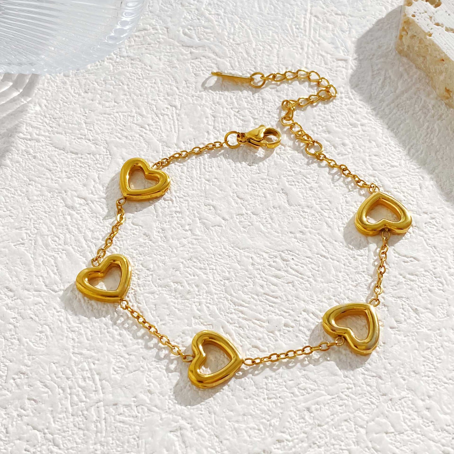 Stainless Steel Gold Combination Not Easy To Fade Light Luxury Jewelry Set