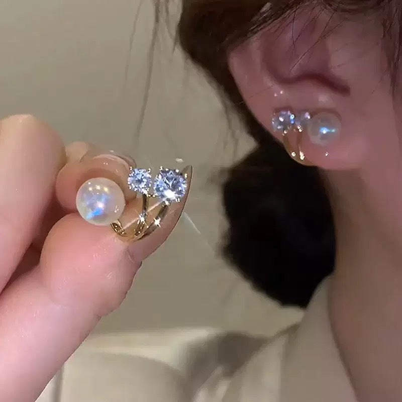 Women's Low Price Light Luxury Premium Temperamental Pearl Eardrops Rings