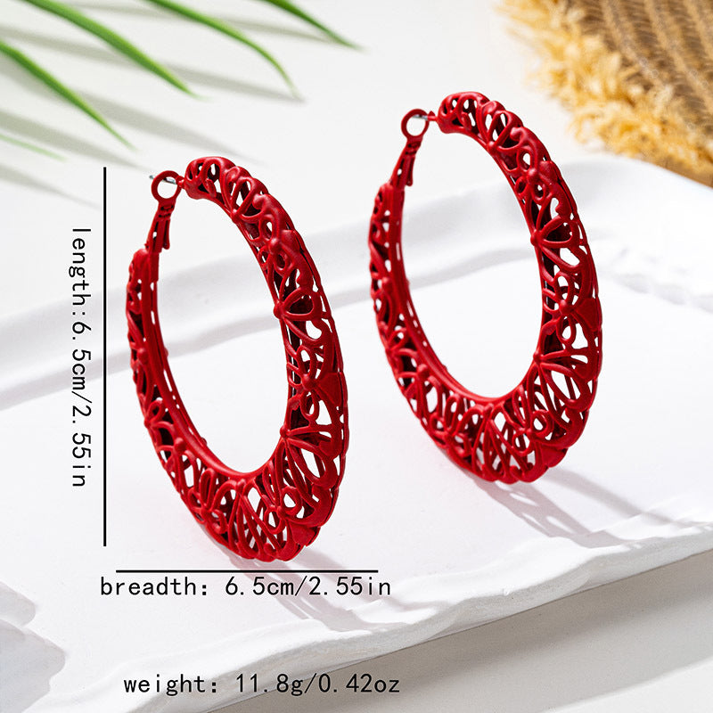 Women's Ear High-grade Temperament Retro Exaggerated Left Right Stud Earrings