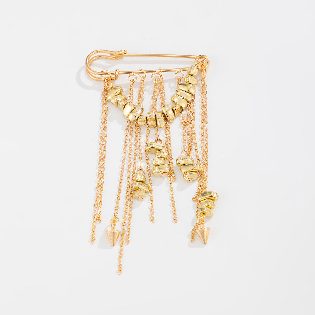 Pin Brooch Design Gravel Rivet Shortened Brooches
