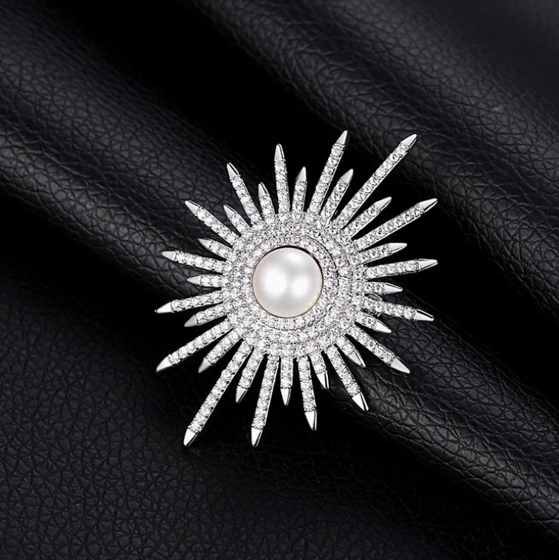 Glamorous Brooch Fashion Shining Sunflower Pin Brooches