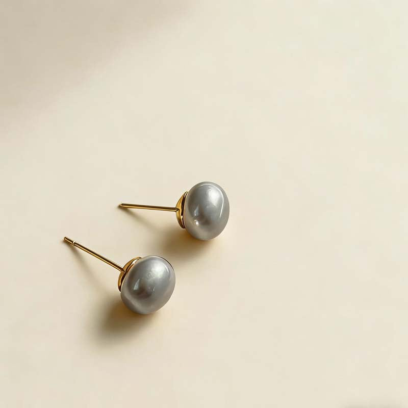 Women's Steamed Bread Aurora Gray Pearl For Light Luxury Temperament High-grade Rings