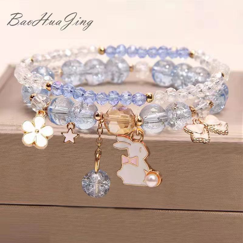 Women's Pearl Korean Super Cute Cartoon Beaded Bracelets