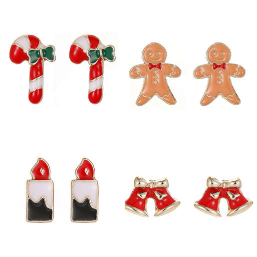 Christmas Ear Hook Creative Style Holiday Santa Earrings