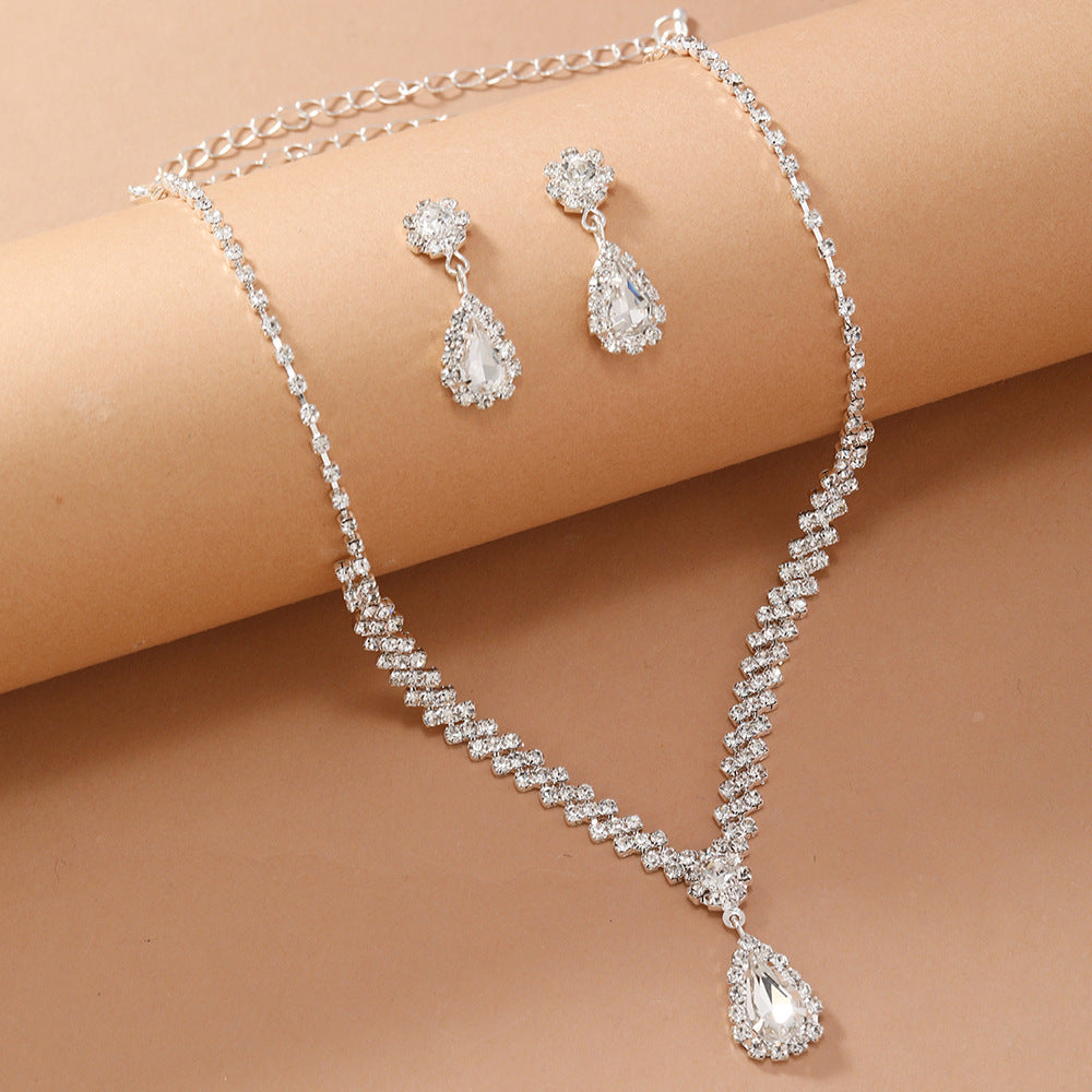 Women's Bridal Claw Chain Rhinestone High Sense Jewelry Set