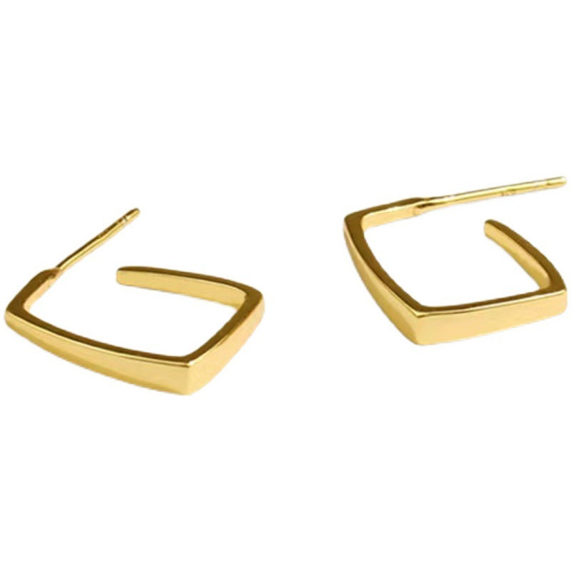 Women's High-grade French Style Sier For Fashion Cold Temperament Short Earrings