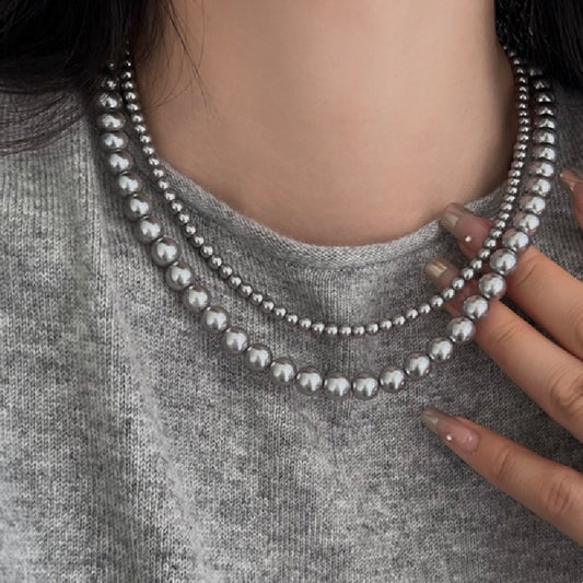 Pearl Ni Tong Light Luxury Minority Sweater Clavicle Necklaces