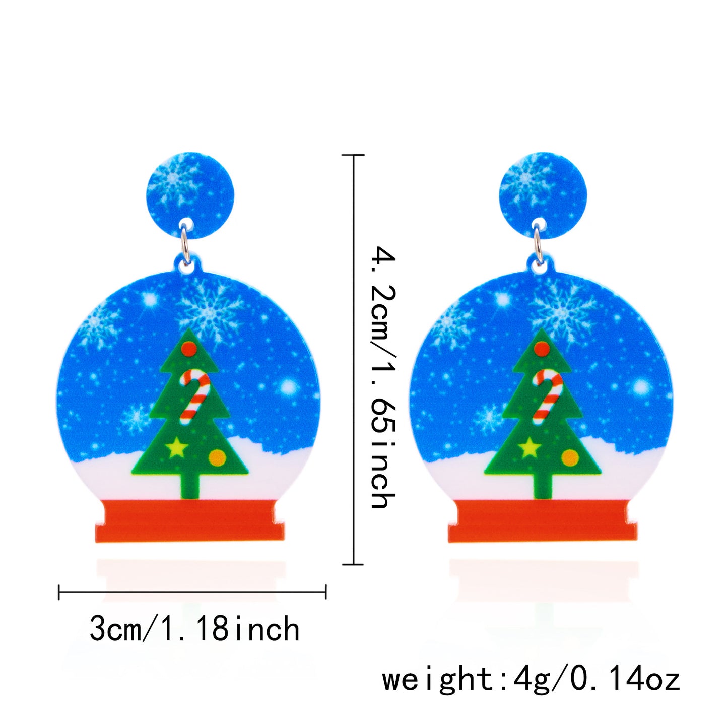 High-grade Christmas Santa Claus Tree Bell Earrings