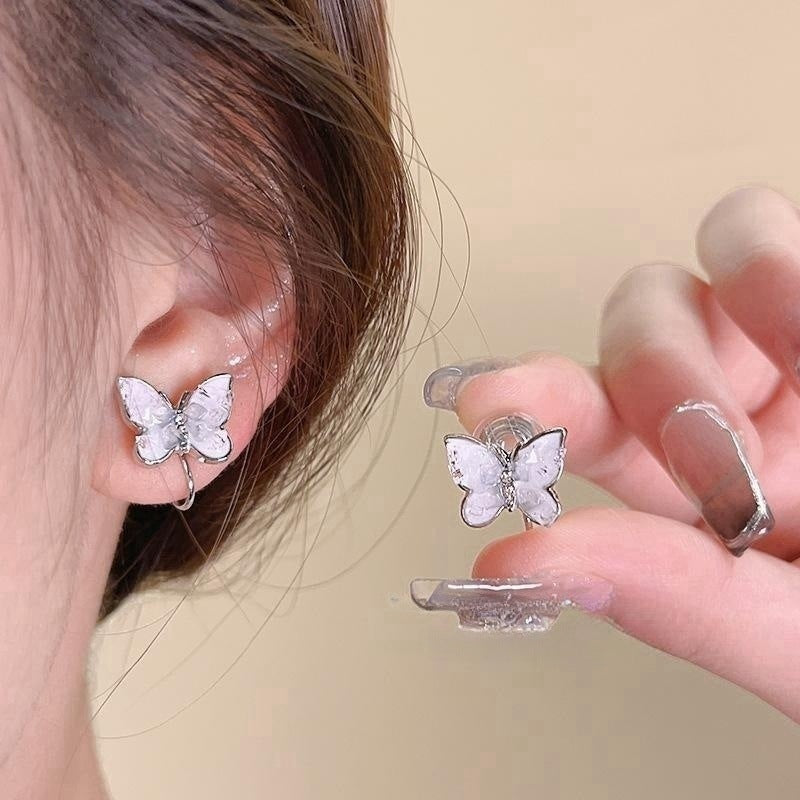 Women's Niche Design High-grade Butterfly Pearl Eardrops Earrings