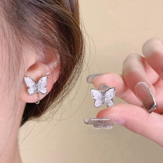 Women's Niche Design High-grade Butterfly Pearl Eardrops Earrings