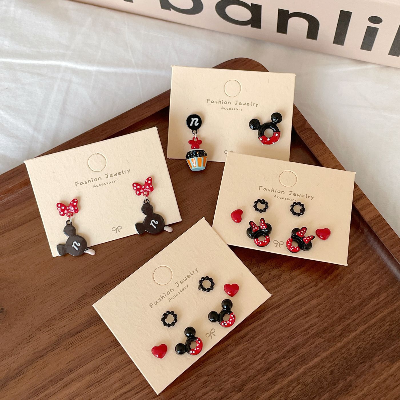 Cute Little Mouse Animal Female Sier Needle Earrings