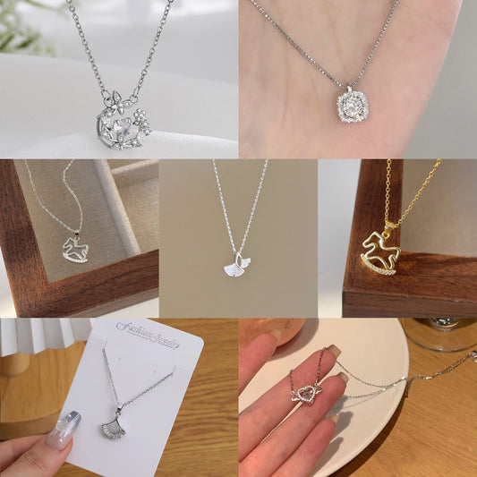 Clavicle Temperament Ginkgo Leaf Dignified Sense Of Design Necklace