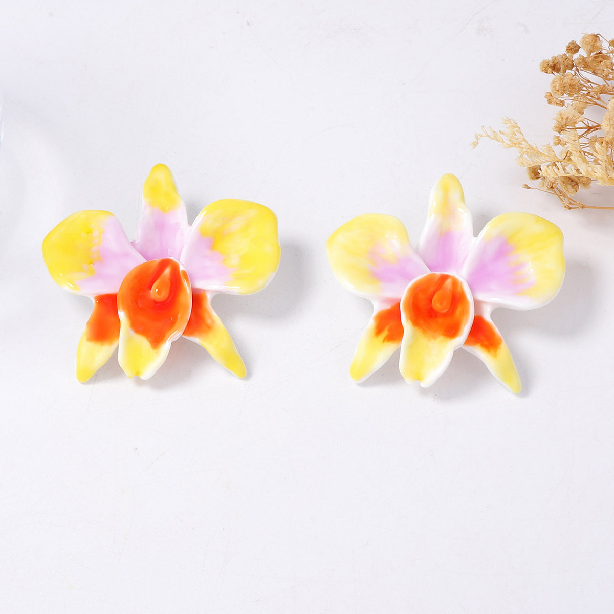 Dripping Oil Color Personality Fresh Flower Vacation Rings