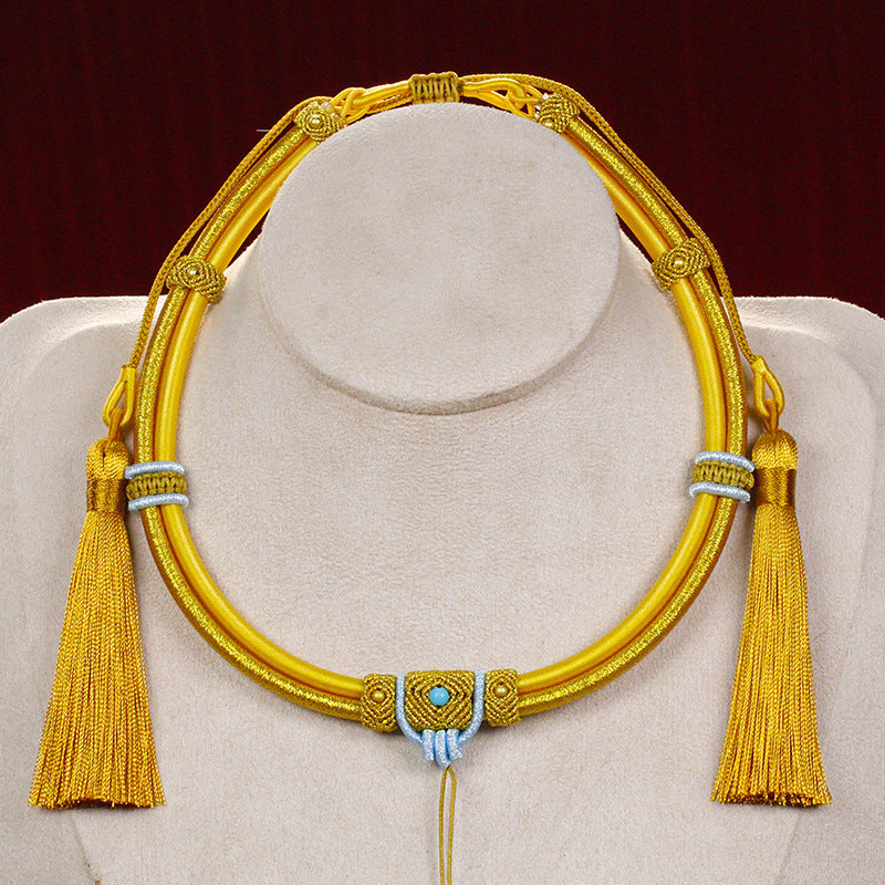 Children's Double Tube Buckle Gold Safety Lock Collar
