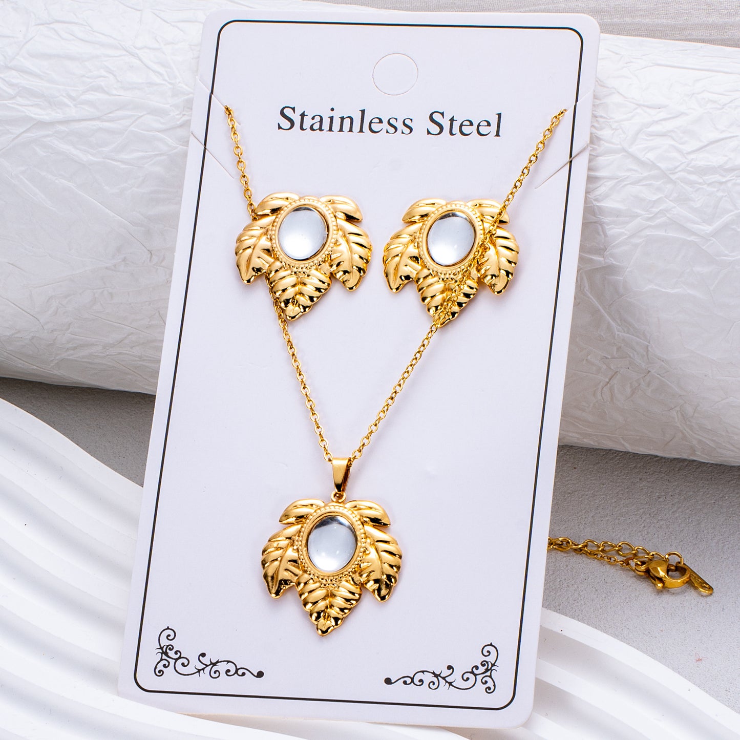 Stainless Steel Light Luxury High-grade Trendy Jewelry Set