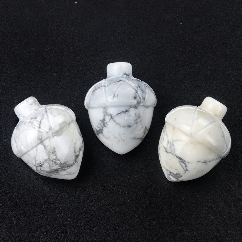 Siberian Hazelnut Acorn Stone Pine Cone Creative Carved Mini Jewelry Accessories