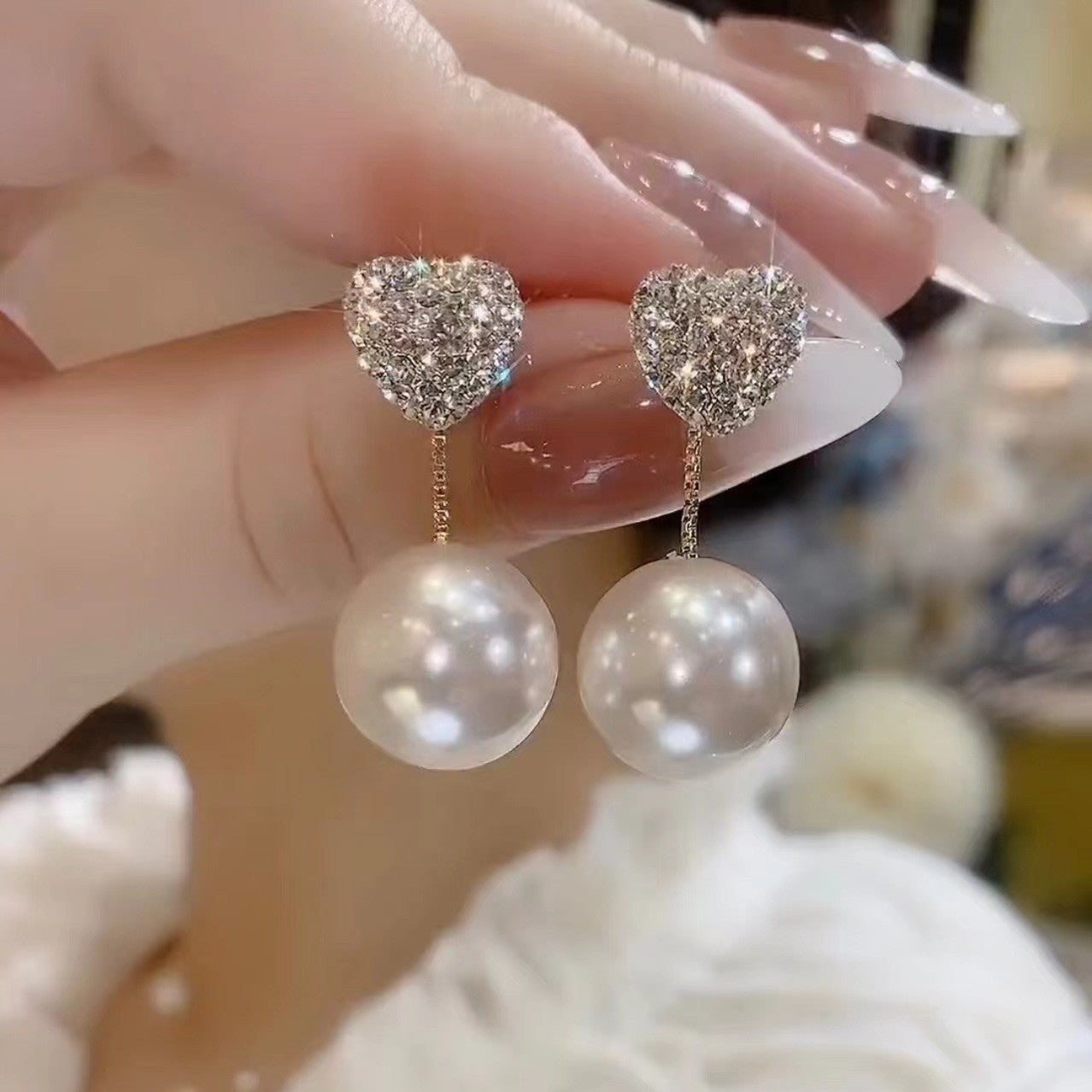 Women's Low Price Light Luxury Premium Temperamental Pearl Eardrops Rings