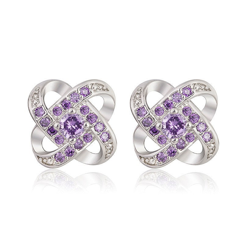 Moissanite Ear Female With Hearts Sterling Earrings