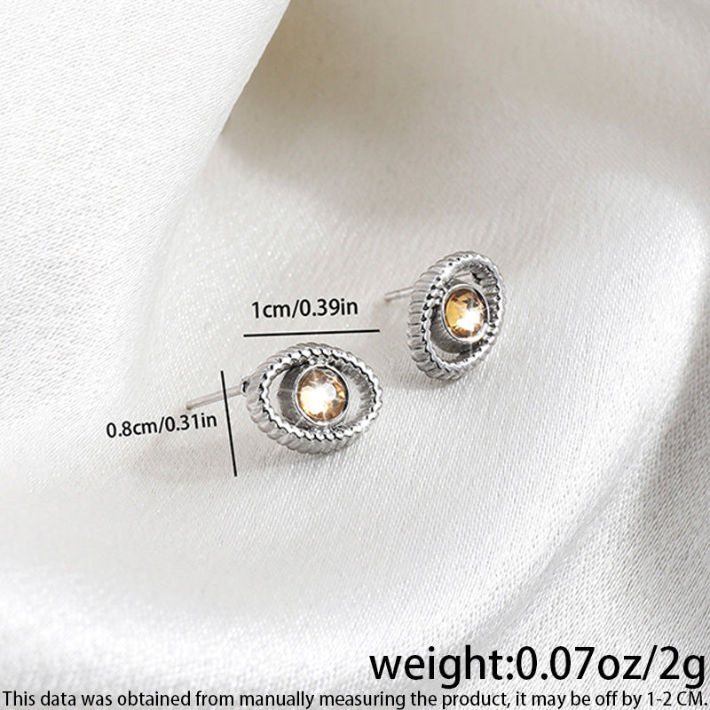 High-grade Fashionable Versatile Micro Diamond Butterfly Earrings