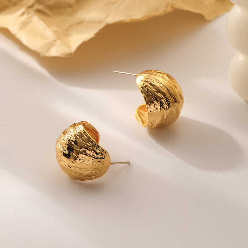 Exaggerated Personalized Irregular Water Drop Design Sense Light Luxury Minority Earrings
