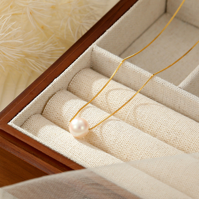Shell Pearls Under Banyan Tree Perfect Circle Style Simple Powder Necklace