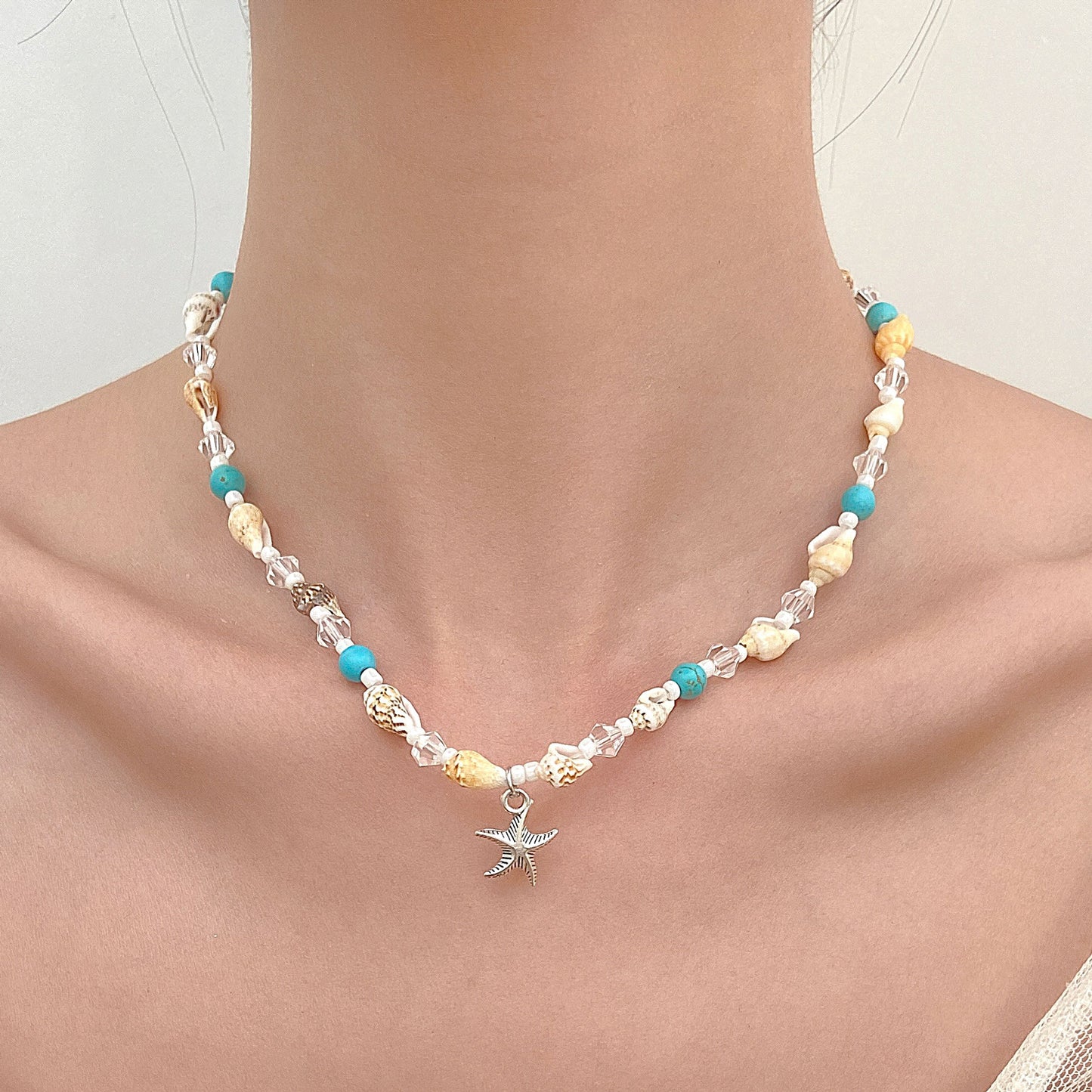 Ocean Style Cartoon Shell Female Bohemian Creative Weaving Turtle Jewelry Set