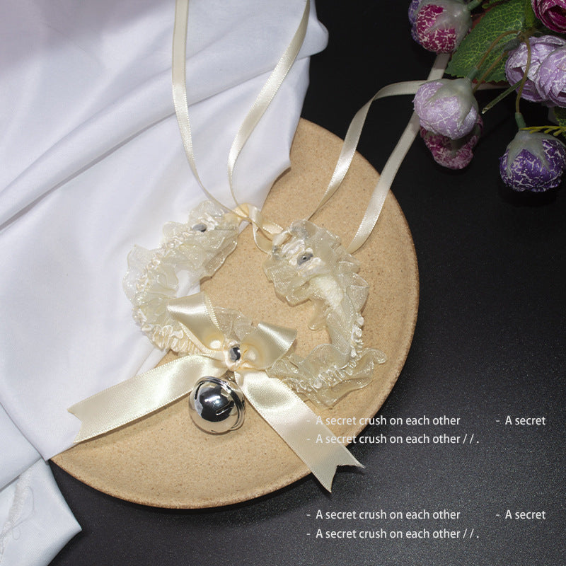 Lace Little Bell Shape Clavicle Chain Neck Accessories Soft Necklaces