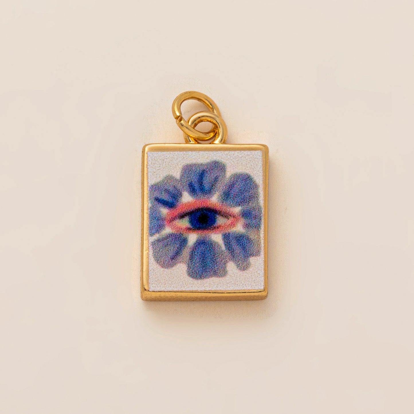 Painted Flower Boots Love Eyes Bottle Pendants