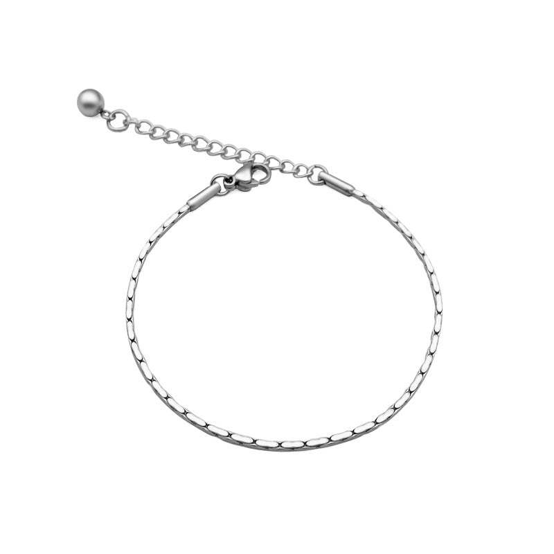 Titanium Steel Cross Hammer Square Chain Korean Bracelet