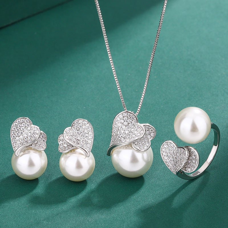 Women's Natural Freshwater Pearl White Shell Pearls Are Rings