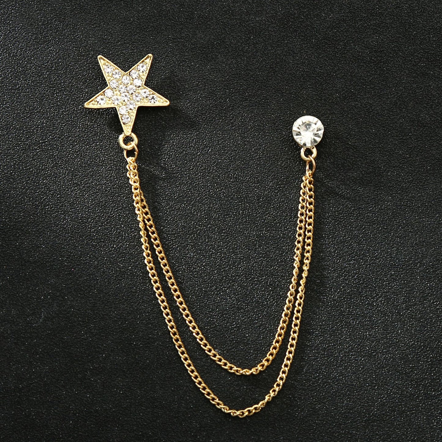 Men's Collar Pin Five-pointed Star Corsage Simple Brooches