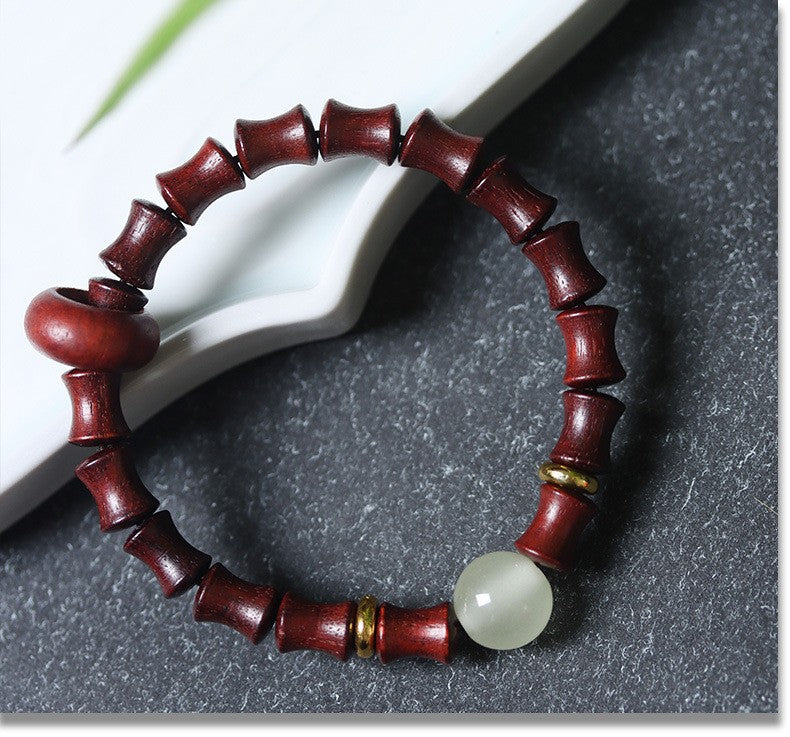 Women's & Men's Blackwood Bamboo Beads Wooden Cultural Artifact Bracelets