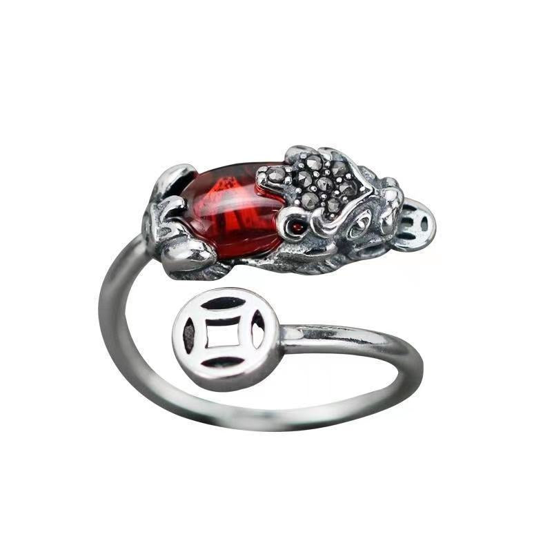 Men's Mouth Domineering Fashion Stacked Single Vintage Rings