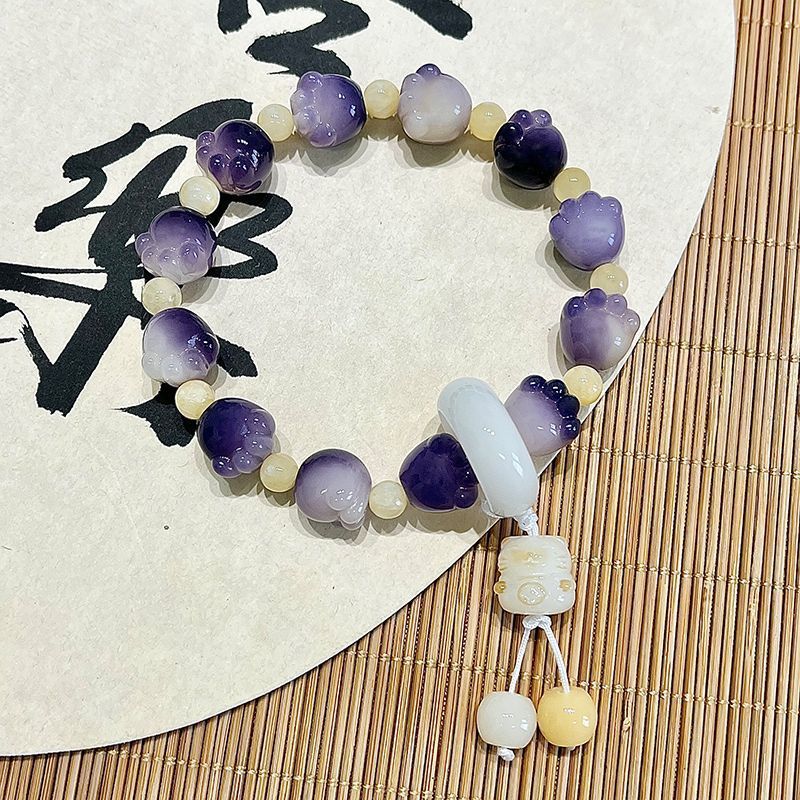 Pear Vortex Carving Cat's Paw Bodhi Pliable Bracelets