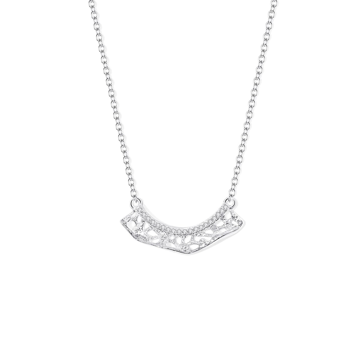 Lace Skirt Smile Design High-grade Mild Luxury Retro Hollow Clavicle Necklaces
