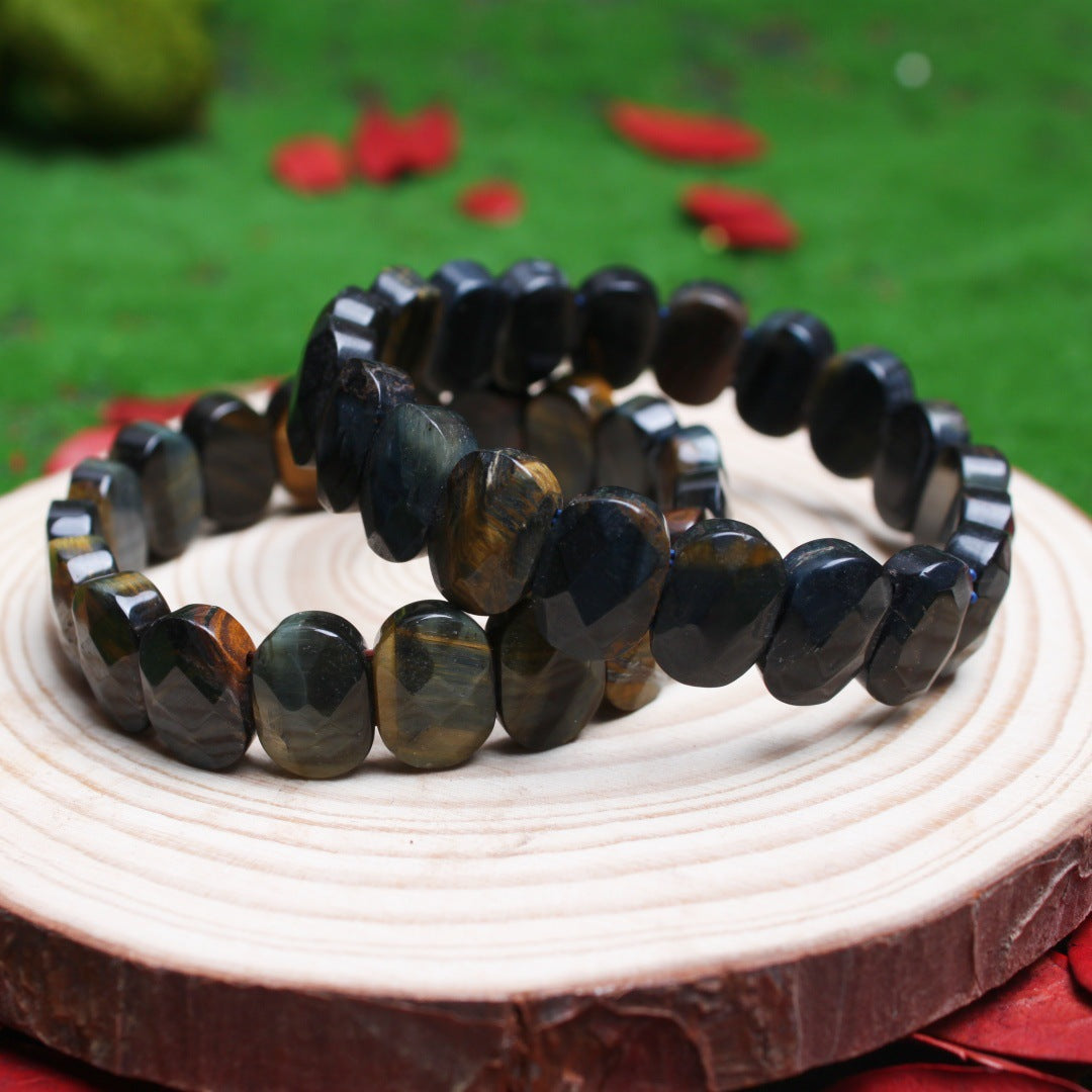 Women's & Men's Natural Stone Beads White Pine Blue Turquoise Bracelet
