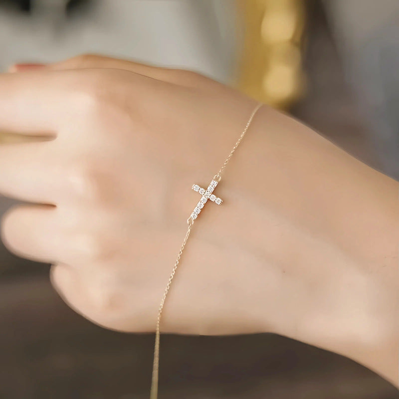 Classic Diamond Cross Female Affordable Luxury Bracelets