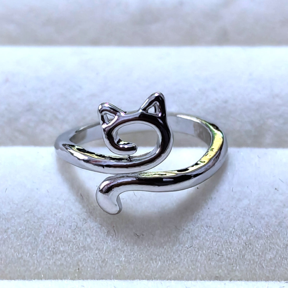 Men's Retro Trendy Sier Open Single Lucky Rings