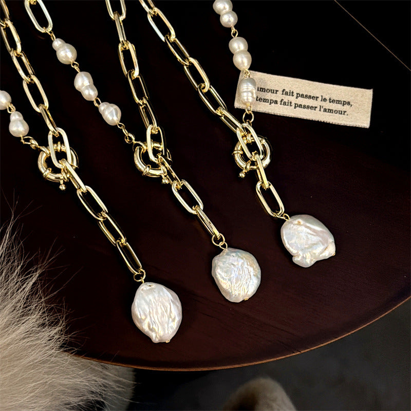 Women's Baroque Freshwater Pearl Elegant High-grade Light Luxury Clavicle Necklace