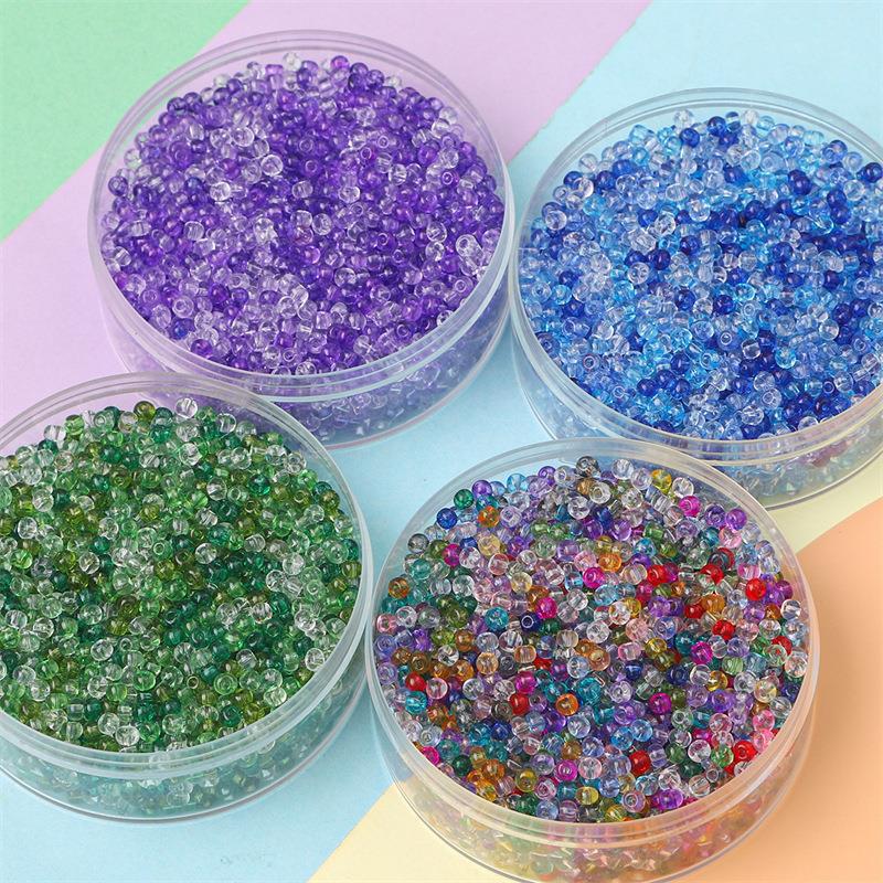High Quality Transparent Paint Glass Beads Beaded Jewelry Accessories