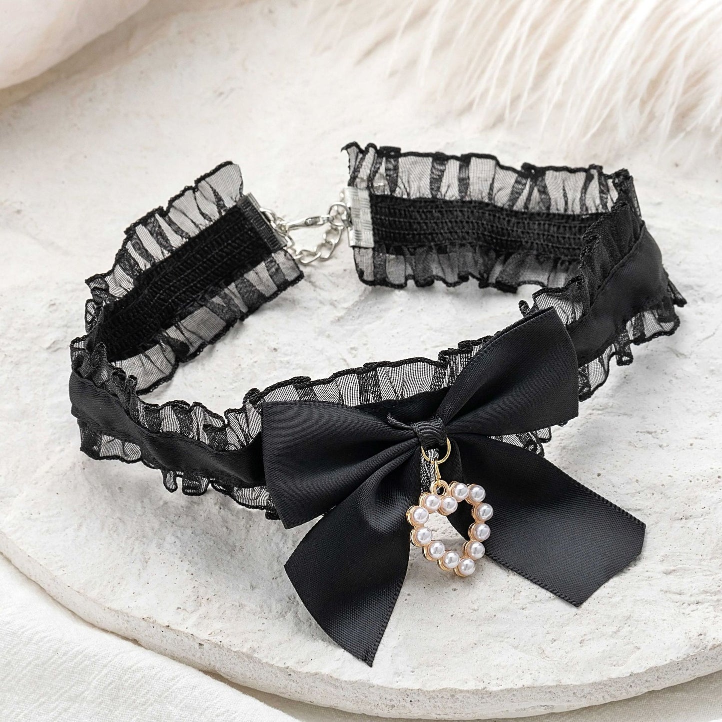 Women's Pure Desire Style Sweet Pearl Love Collar