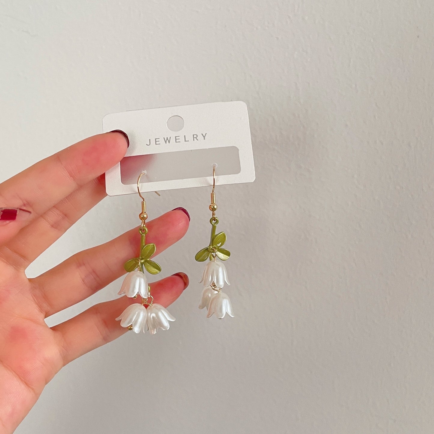 Women's Sier Ear Hook Valley Lily Flower For Sweet Retro Rings