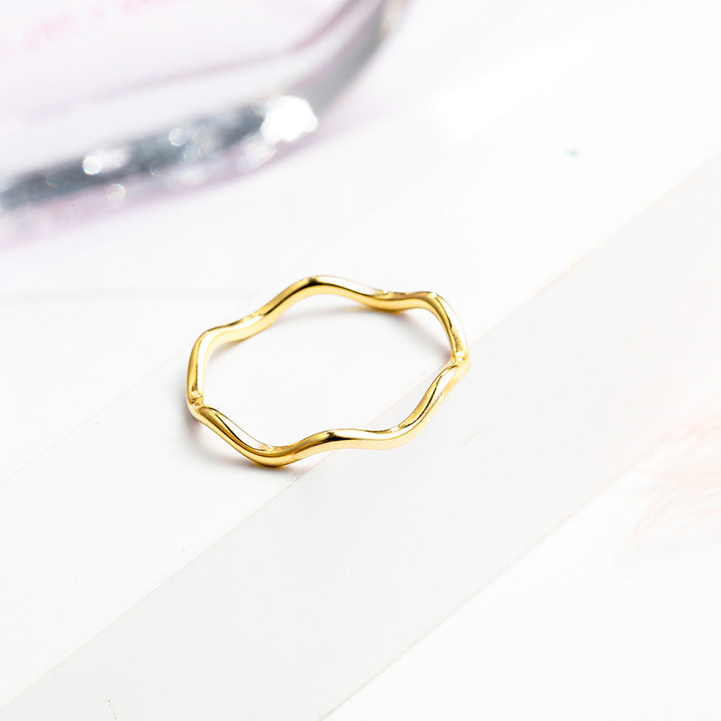 Korean Style Niche Temperament Irregular Index Rings