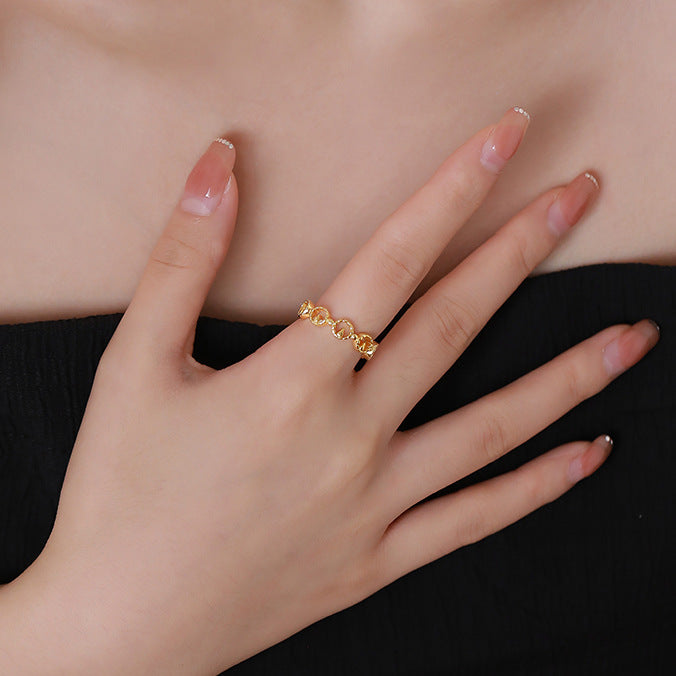 Women's Simple Light Luxury High Sense Design Opening Ring