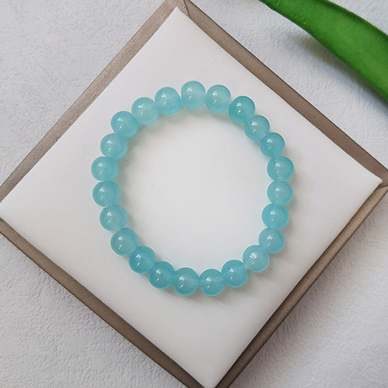 Li Gradient Ice Transparent Two-color Glass Pliable Temperament Hand Bracelets